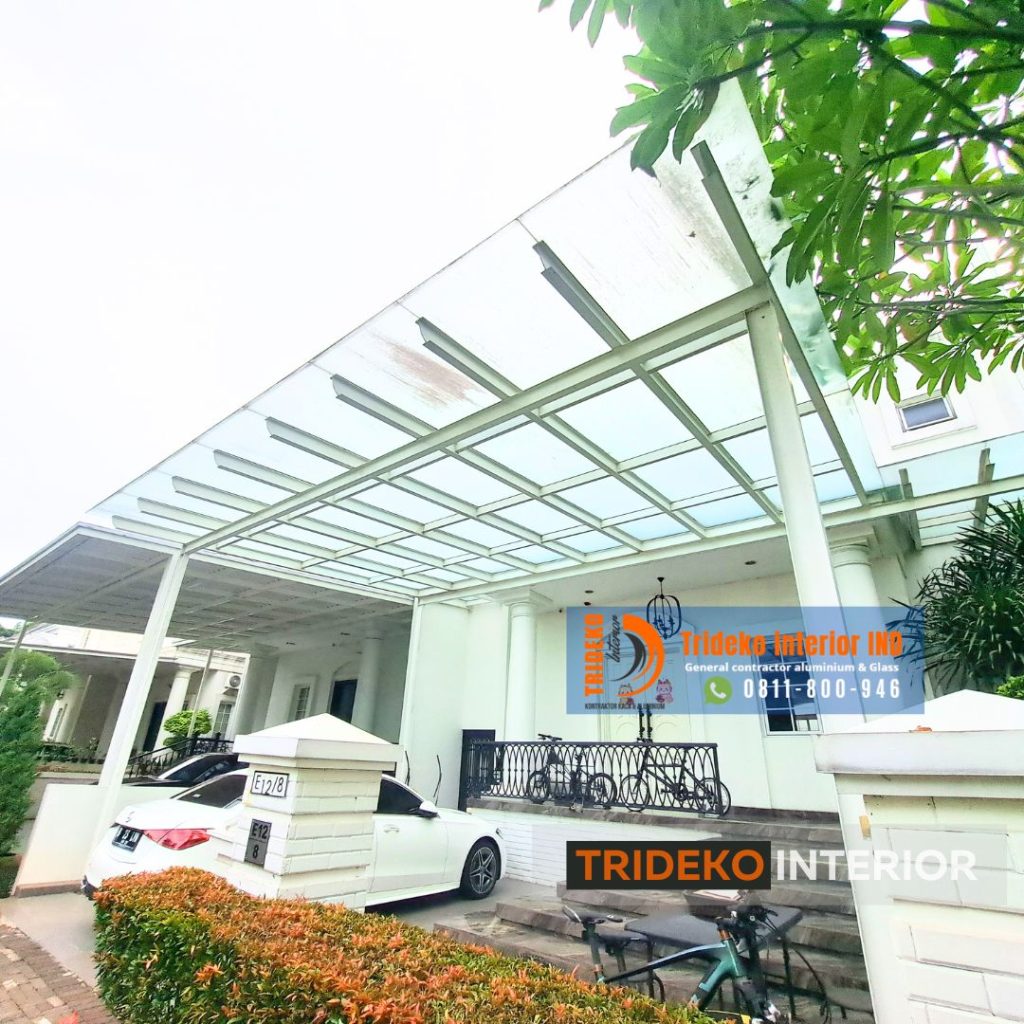 Canopy kaca sandblast