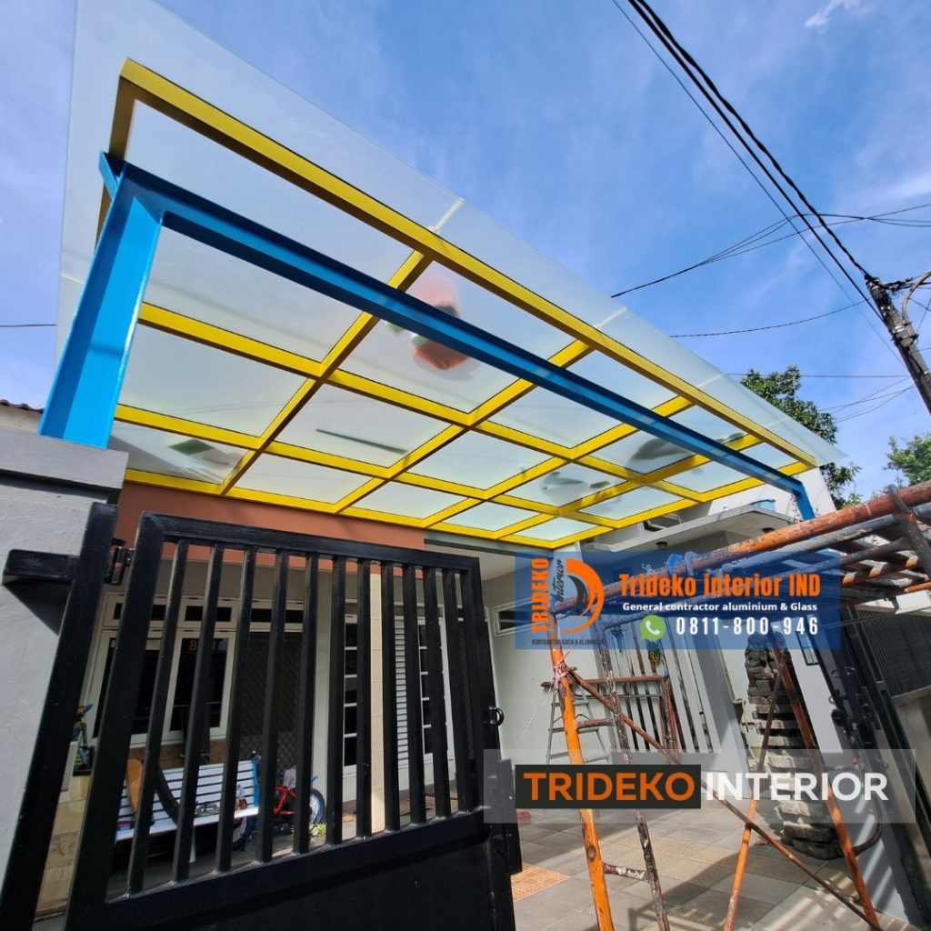 Atap Carport berbahan kaca