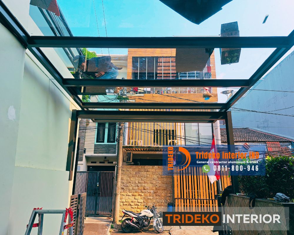 Kanopi Kaca Tempered 12mm per M2 Jakarta