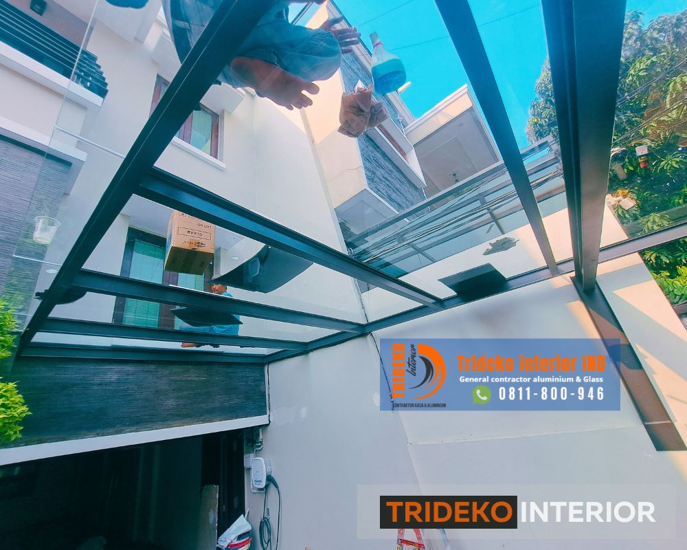 Kanopi Kaca Tempered 12mm per M2 Jakarta