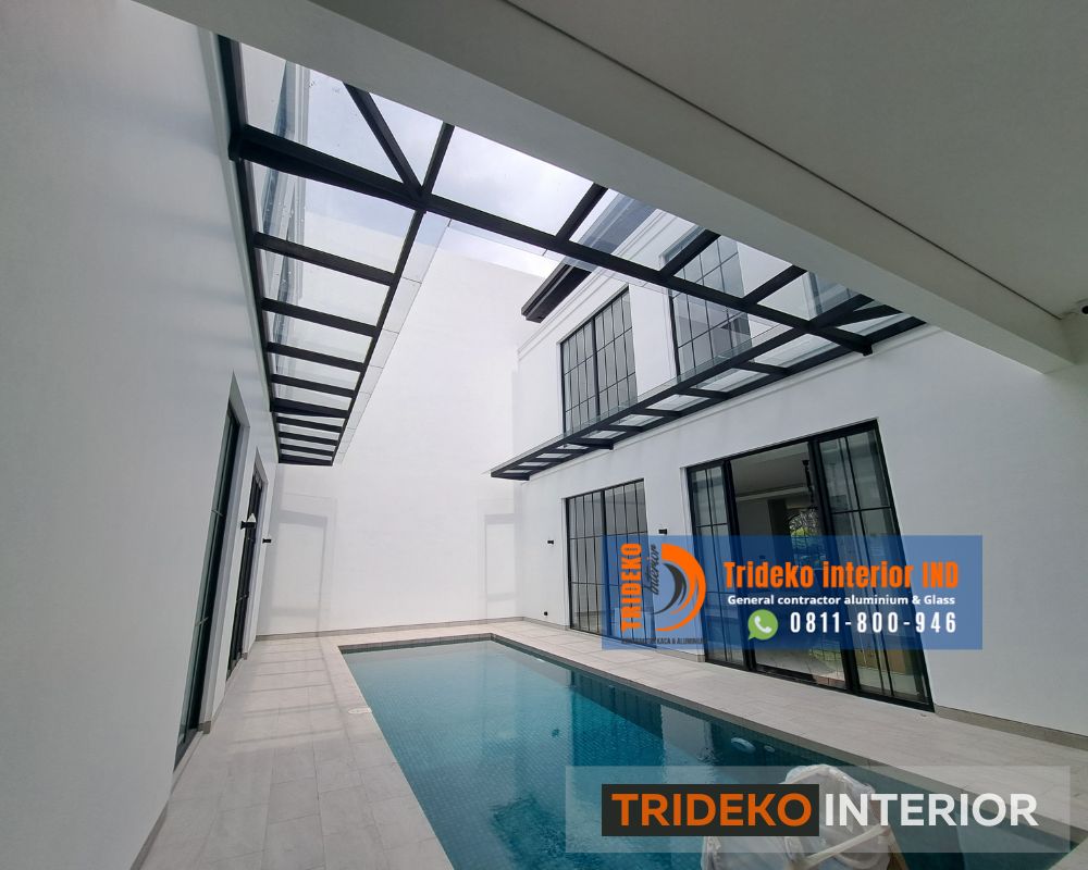 Kanopi Kaca Laminated Tempered