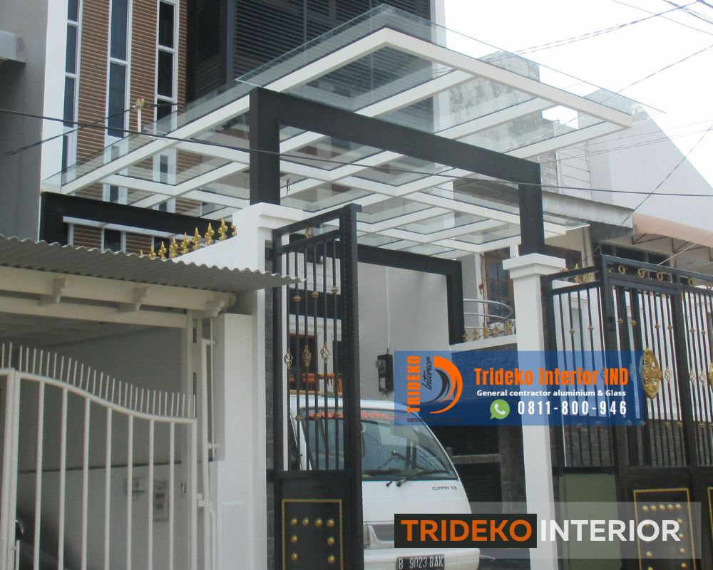 Kanopi Kaca Premium Minimalis